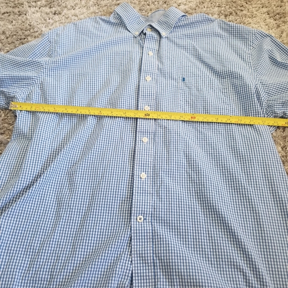 (XXL) Izod Men's Gingham Button Down Dress Shirt Formal Occasion Wedding Dressy - Picture 7 of 9